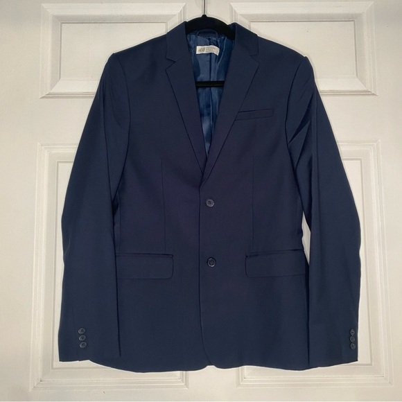 H&M Other - H&M Navy Blue Two Button Blazer Sport Coat Size 14+ Youth